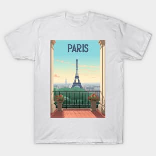 Affiche rétro - voyage - vintage - Paris T-Shirt